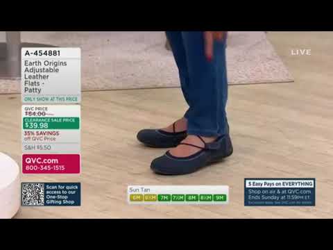 Earth Origins Adjustable Leather Flats - Patty (Midnight Royal Blue)