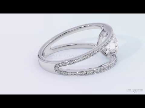 The Unique Designer Solitaire Round Cut White Gold Diamond Rings - Cape Diamonds
