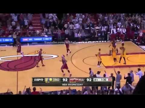 Chris Bosh and Ray Allen clutch shots HD (pacers vs heat 18-12-13)