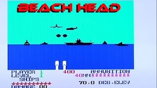 Beach Head playing (badly) on ZX Spectrum
