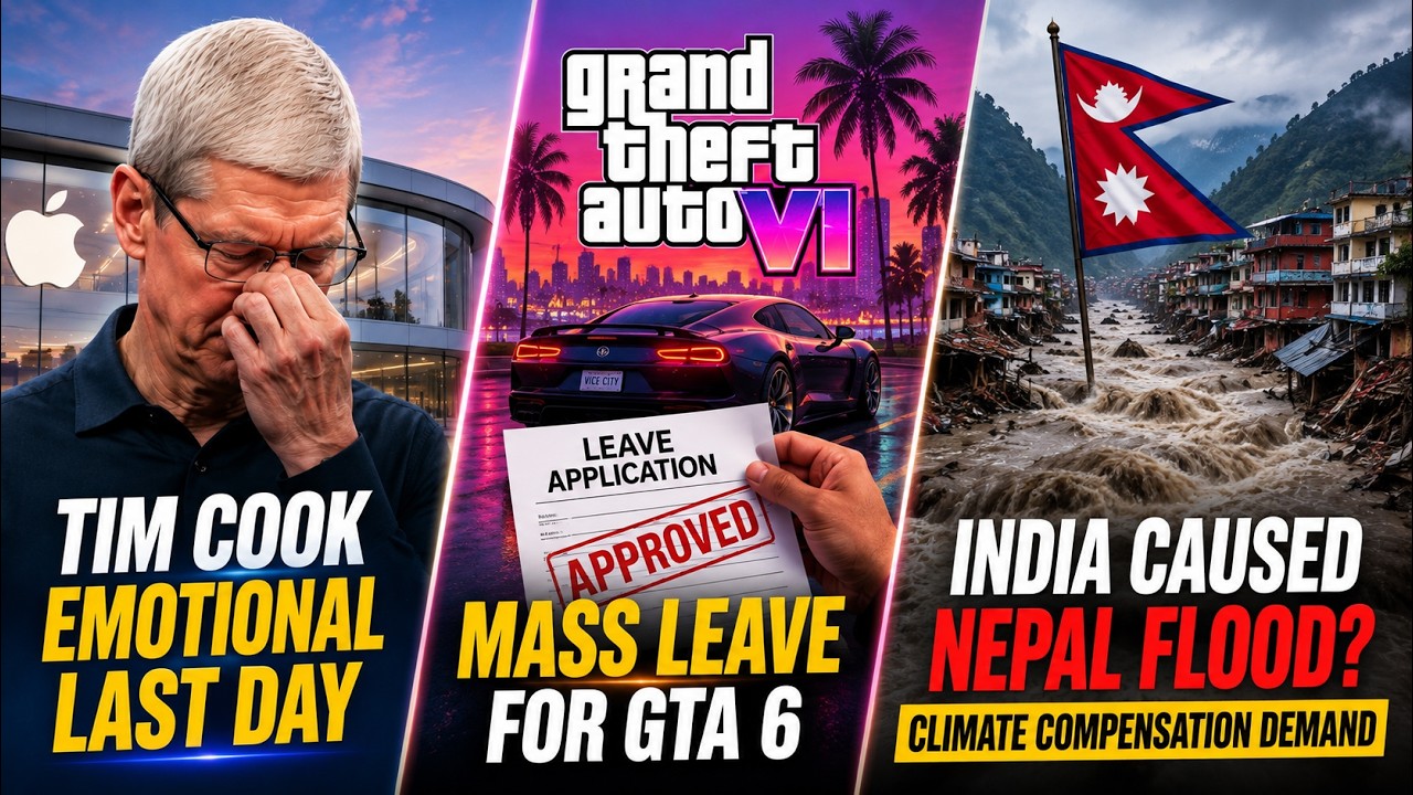 Tim Cook Emotional Last Day, Mass Leave For GTA 6, Nepal Demands Climate Compensation