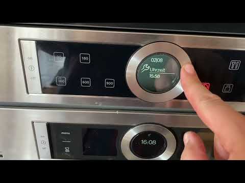 Set the time Bosch BFR634GB1 Series 8 built-in microwave 2022
