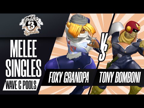 Foxy Grandpa (Sheik) vs Tony Bomboni (Captain Falcon) - Melee Singles Wave C Pools - Fête 3: By the
