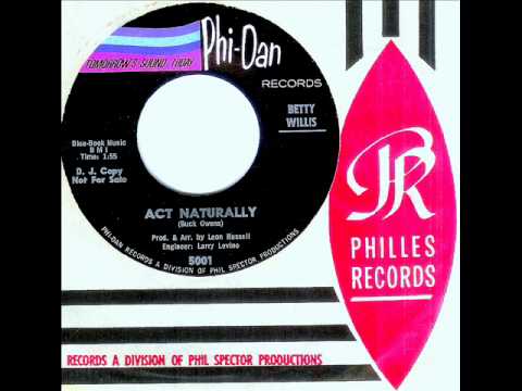 Betty Willis - ACT NATURALLY  (Leon Russell)  (Gold Star Studio)  (1965)