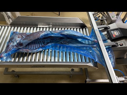 YouTube video: MAP (Modified Atmosphere Packaging) packaging lamb and goat carcass with Hacona VI-1320