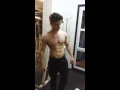Amazing ripped 15 year old bodybuilder shredded muscle flex