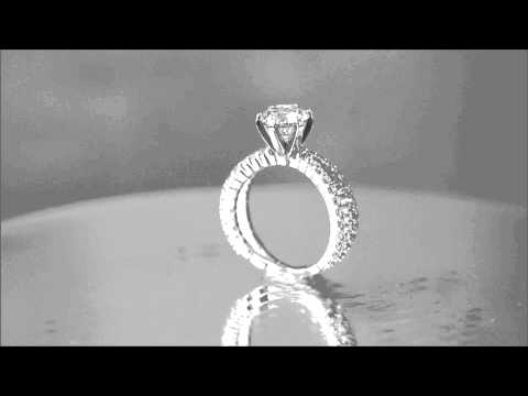 14K WHITE GOLD ROUND CUT DIAMOND ENGAGEMENT RING ART DECO SPLIT BAND 1.88CTW - KNR INC - 552