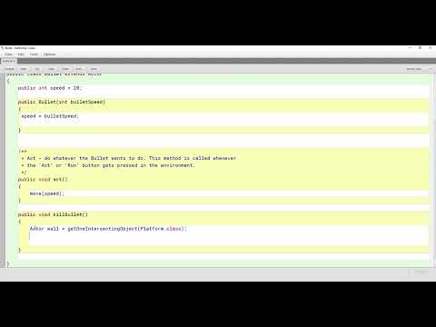 Shooting - Removing Bullets - Greenfoot Platformer