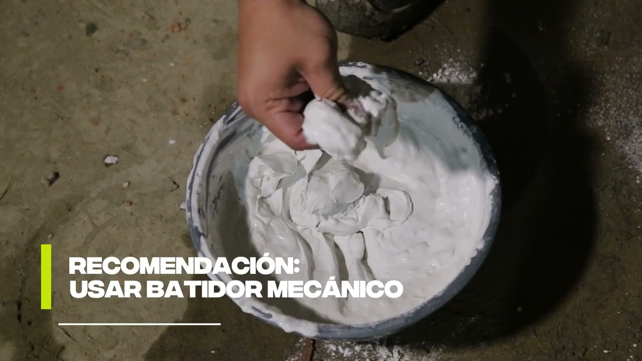 Estuco plástico blanco base cemento
