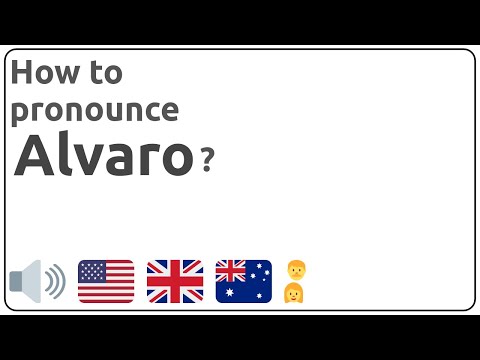 How to pronounce Alvaro in english?