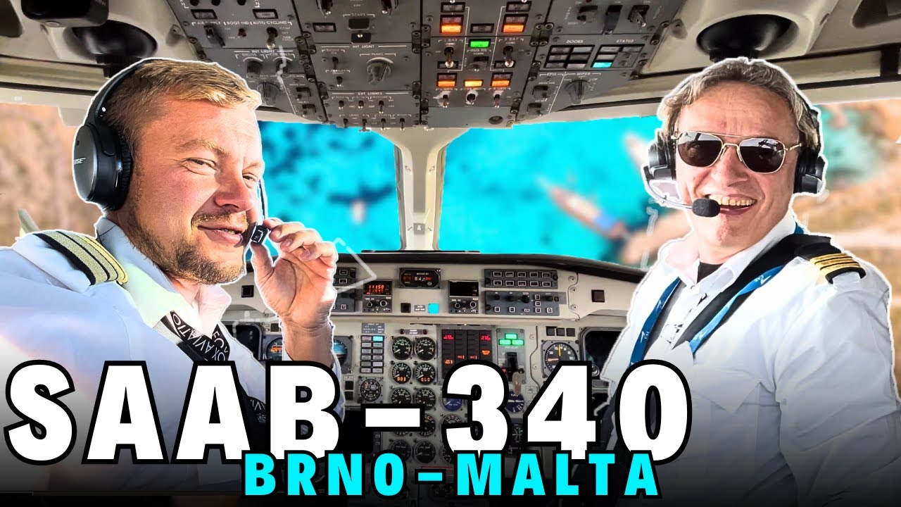 Cargo Pilot Working Day: Czech Republic (Brno) – Malta Flight on a SAAB 340