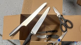 Sharpening scissors and knives