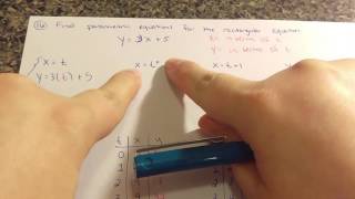 Finding Parametric Equations for a Rectangular Equation