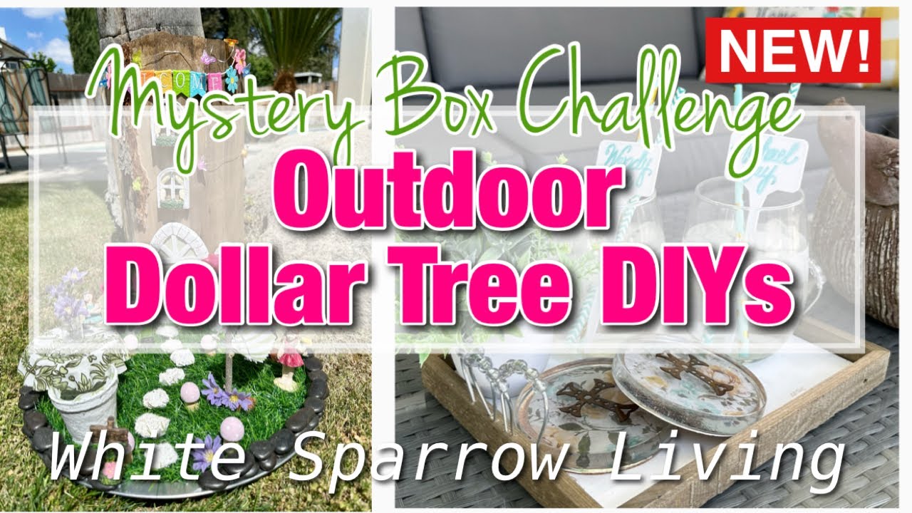 📦 NEW!! OUTDOOR DOLLAR TREE DIYS FOR YOUR HOME | MYSTERY BOX CHALLENGE!