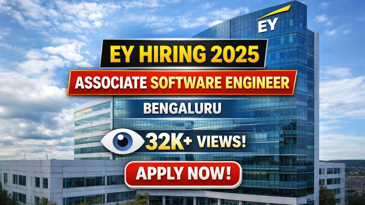 EY Associate Software Engineer Hiring 2025–26 🔥 Freshers Apply Now |  #offcampusdrive #jobsearch