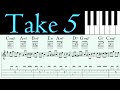 TAKE FIVE DAVE BRUBECK Acoustic Guitar Lesson Tutorial Sheet Music TAB