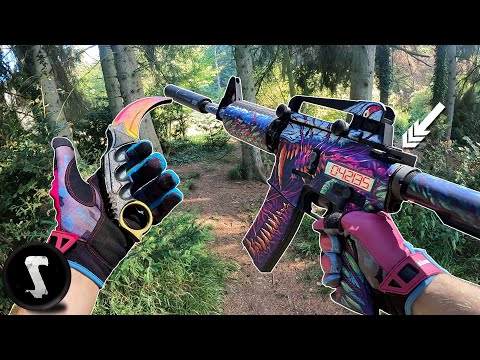 One-Tapping Airsoft Players with REAL CS:GO M4 Hyperbeast