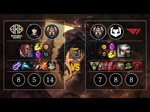 SRB Thal Lucian vs T1 Wooje Camille Top - KR Patch 10.11