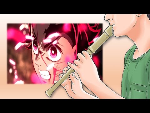 Demon Slayer: Kimetsu no Yaiba - EP 19 Song / flauta dulce fácil,  easy flute recorder
