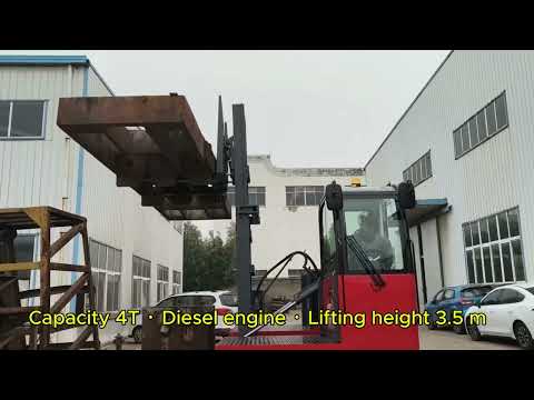 FDS40 side loader forklift from China – long load lifting test