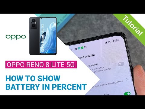 OPPO Reno8 Lite 5G - How to show battery in percent • 📱 • 🔋 • ％ | Tutorial