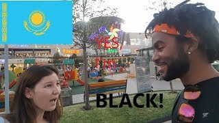First Black Man In Kazakhstan Speaking Kazakh!| Street Attraction