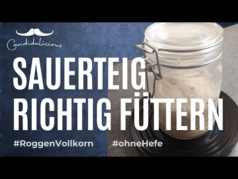 Roggen-Vollkorn-Sauerteig richtig füttern
