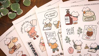 Cat Collage Club January '26 | Journal Printables For Cat Lovers