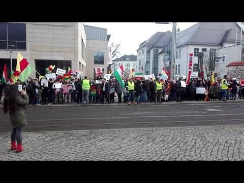 Plauen 27.1.2018 ein Demonstration der kurdischen Gemeinschaft zur Verteidigung der Bürger in Afrin