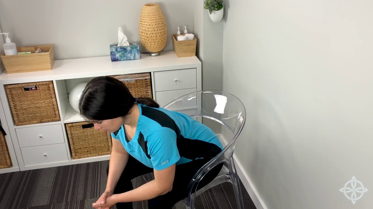 Photo of Seated Tripod Position for Shortness of Breath