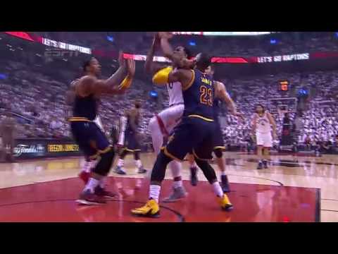 May 2016 LeBron James Blocks DeMar DeRozan   Cavaliers vs Raptors   Game 4   May 23, 2016   2016 NBA