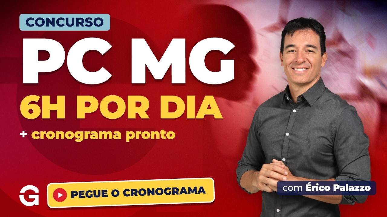 PC MG: 3.000 Vagas Anunciadas! Como Estudar 6 Horas por Dia para Concursos? Método de Estudo