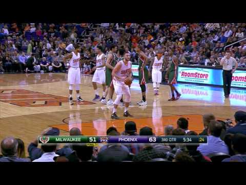 Miles Plumlee Highlights Bucks vs. Suns 12.15.2014 - 4 Points, 3 Rebounds