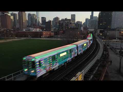 CTA Holiday Train 2020 by drone