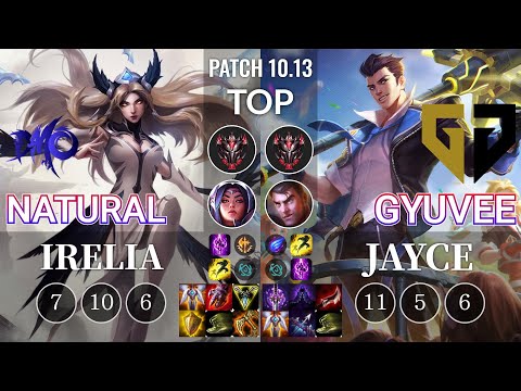 DMO Natural Irelia vs GEN gyuvee Jayce Top - KR Patch 10.13