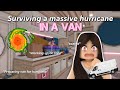 Surviving a MASSIVE Hurricane in a VAN!*ALONE*|bloxburg roleplay|w/voices