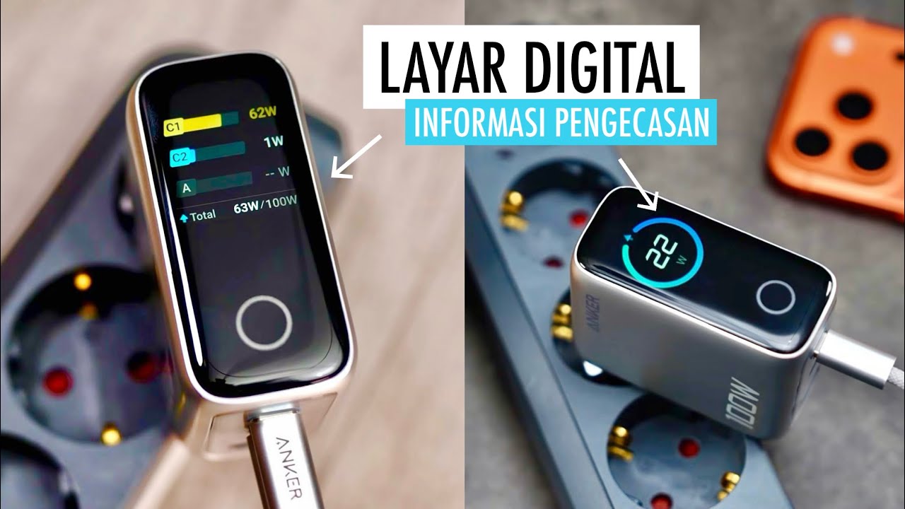 Akhirnya ANKER Punya Kepala Charger Yang Ada Displaynya!  ANKER SMART DISPLAY CHARGER B121B
