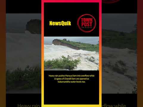 Jharkhand Rain: Pansua Dam Overflows, Chandil Dam Opens 13 Gates #shorts #shortvideo