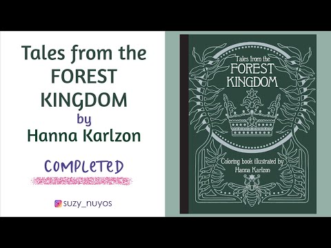 [Completed Coloring Book] Tales from the Forest Kingdom by Hanna Karlzon