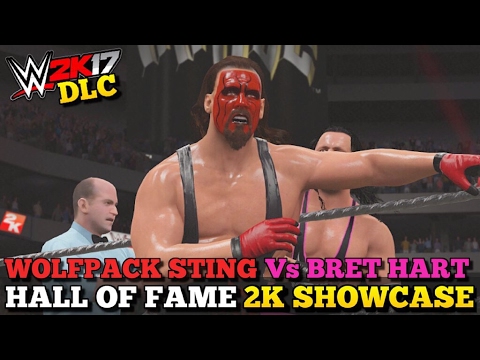 WWE 2K17 Hall Of Fame DLC - 2K Showcase - 'WOLFPACK' STING Vs BRET HART [WWE 2K17 Showcase HOF DLC]