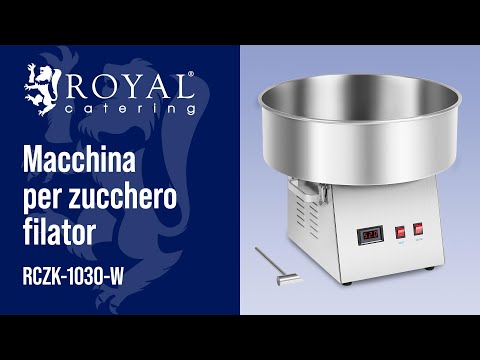 Video - Macchina per zucchero filato - 52 cm - Acciaio inox - Vibrazioni ammortizzate