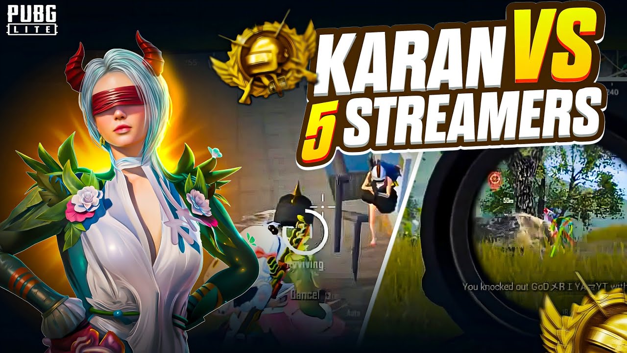 LIVE STREAMER 😹 VS 5+STREAMERS 🔥 | 3 FINGER CLAW |  PUBG MOBILE LITE  ☠️ NEW UPDATE SOON  0.28 ❤️‍🩹|