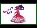 Paper Quilling : A Beautiful girl walking in the snowfall | Making quilling girls