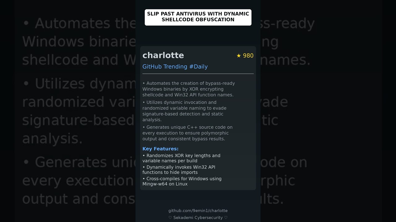 GitHub Trending Repositories: 9emin1/charlotte 🇬🇧