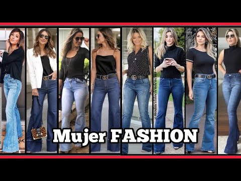 MODA CÓMO VESTIR A LOS 40+ AÑOS CON PANTALONES DE MEZCLILLA LOOKS FASHION CON JEANS 👖MODA 2022
