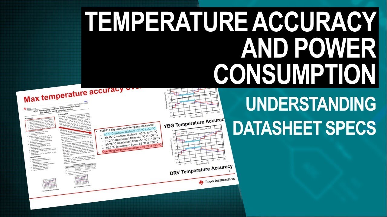 Temperature sensor accuracy and power consumption