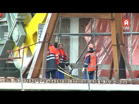 Samenvatting tweede dag (7 april 2016) inhijsen Koningin Julianabrug in Alphen aan den Rijn