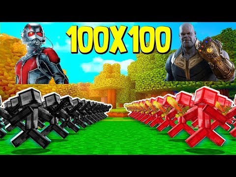 100 ANTMAN ORDUSU VS 100 THANOS ORDUSU 😱 - Minecraft