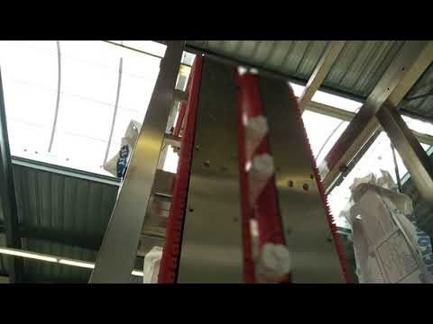 Elévateur à préhension en continu  via un ensemble de convoyeurs droits et courbes_2