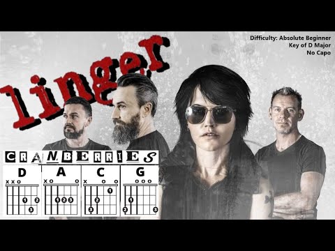 Thumbnail for How to Play "LINGER" by The Cranberries (No Capo) | Absolute Beginner Guitar Play-Along + TAB by Noel Hogan